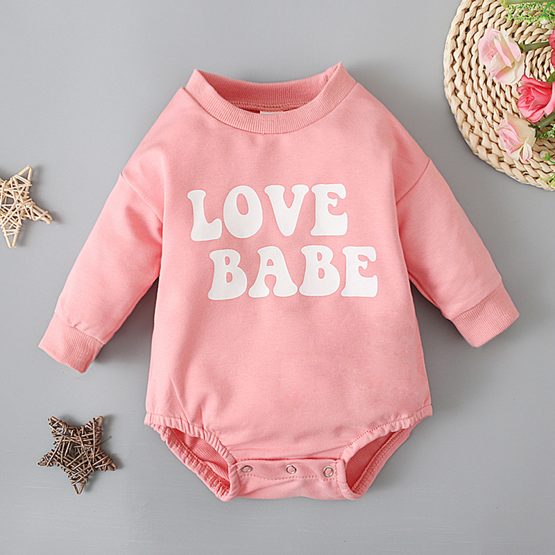 Fashion Letter Cotton Baby Rompers display picture 3