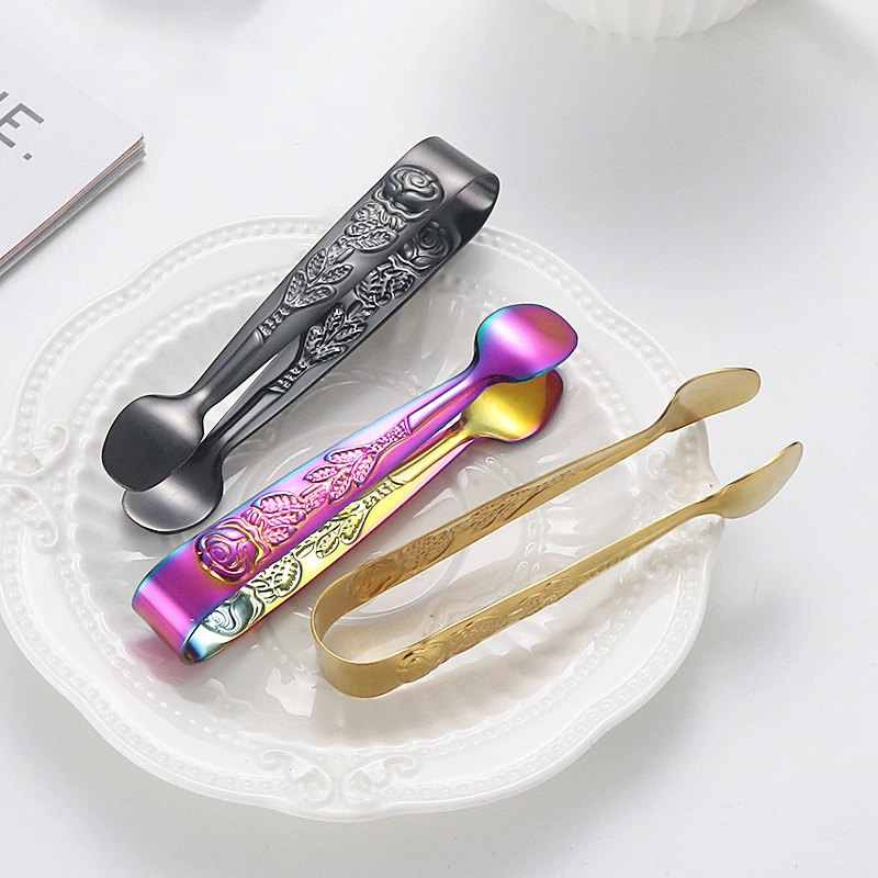Food tongs stainless steel for living room, ice cubes, towel, stainless steel AISI 304