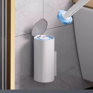 Toilet Brush, Disposable Toilet Brush, Wall-Mounted, Disposable, Household Bathroom, No-Wash Replacement Brush Head