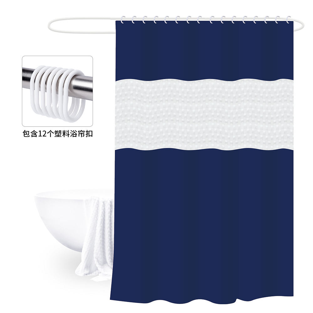 180*200 cortina de baño de empalme engrosada con hebilla PEVA cubierta de baño Cortina de ducha de partición de baño impermeable y a prueba de moho