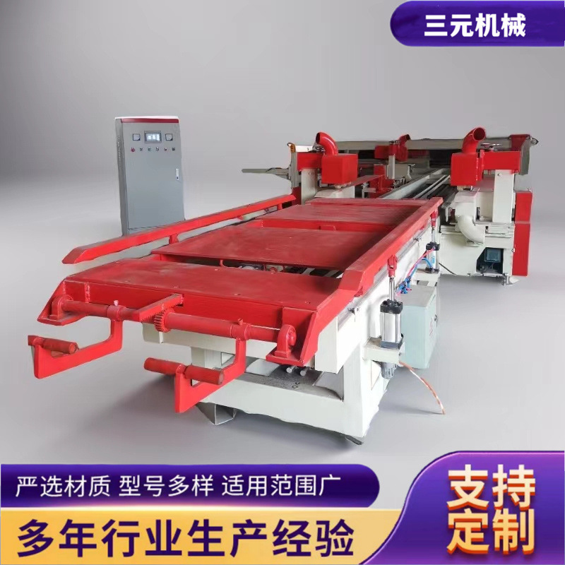 高强度硅酸钙板全自动四边锯 多机头自动板材切割锯 四边切割锯