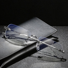 王一博同款眼镜男女士新款克罗无框文艺个性近视镜架防蓝光平光镜