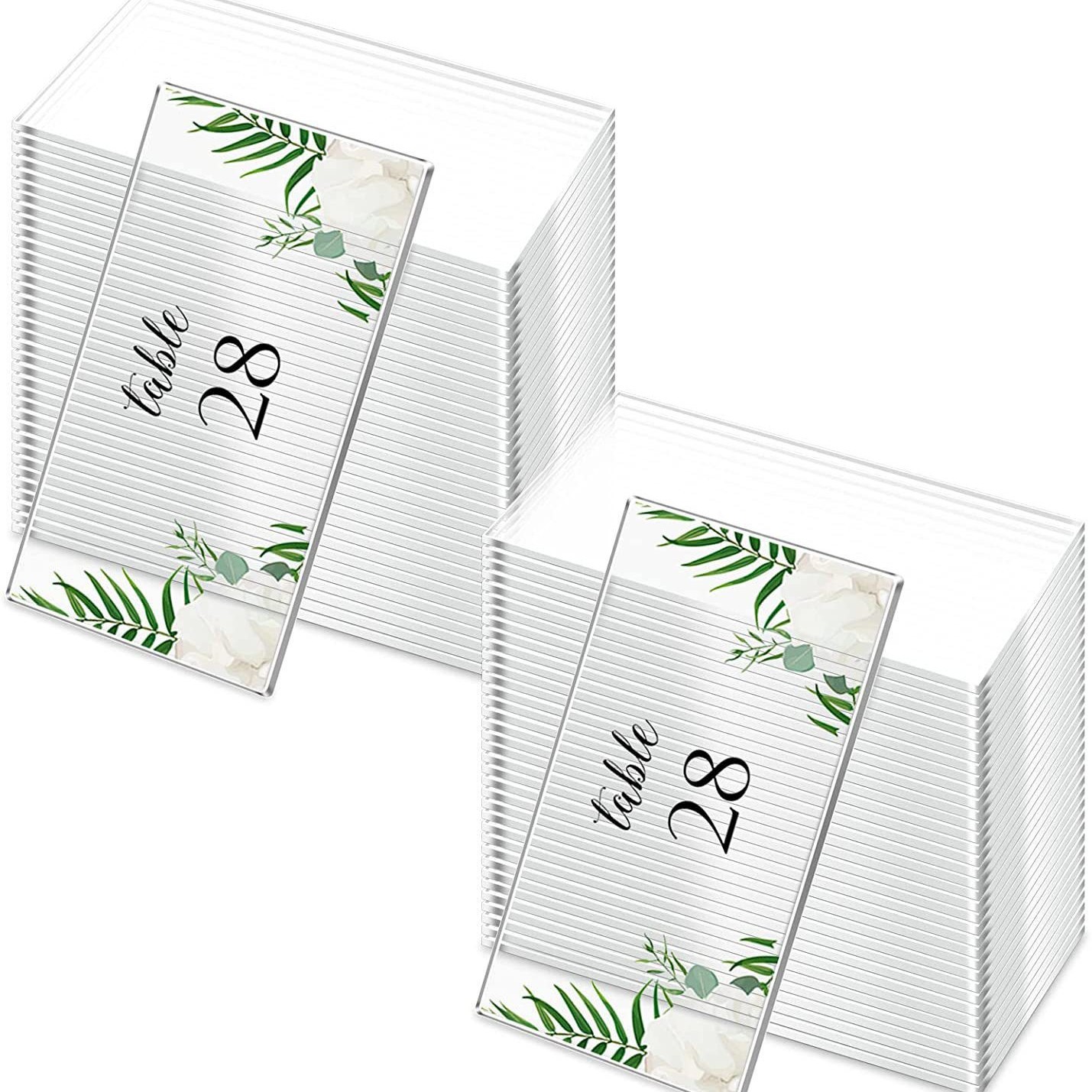 10pcs透明空白亚克力矩形婚礼座卡 DIY婚礼派对宴会生日餐桌标志