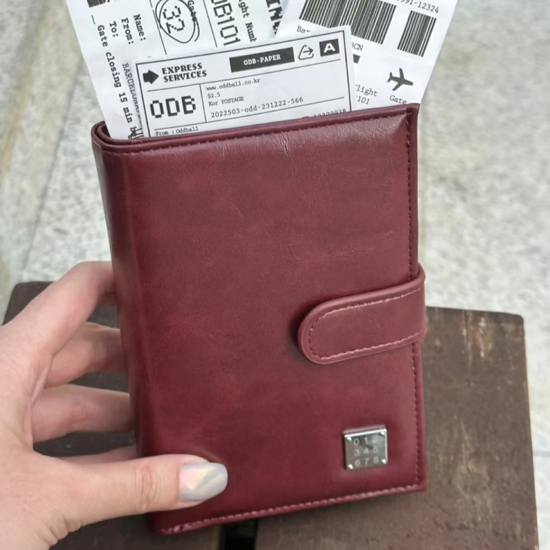 盗難防止ブラシRFID旅行外出パスポートホルダー保護カバーカバーカバーカード位置証明書収納パスポートバッグ財布一体|undefined