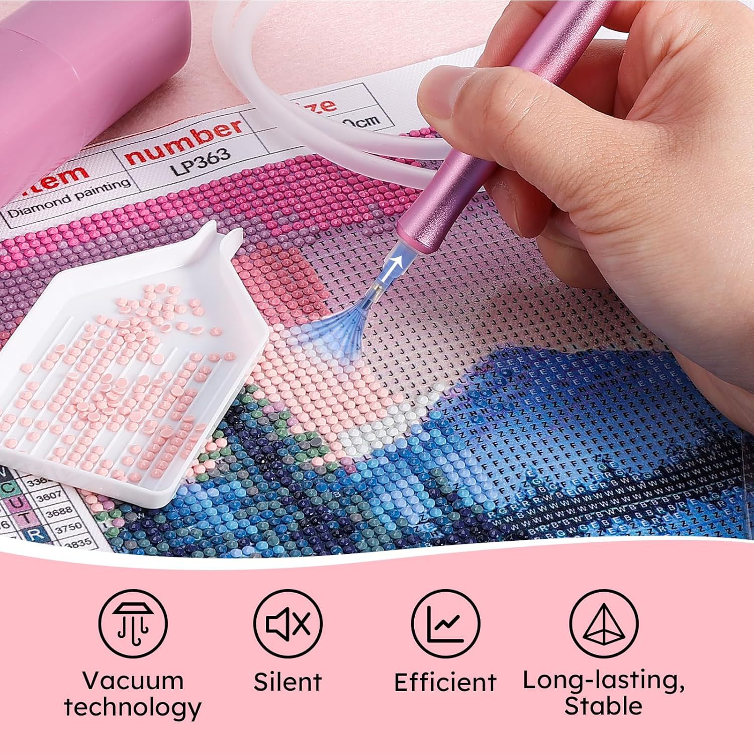 Portable Home Vacuum Electric Diamond Brush Set