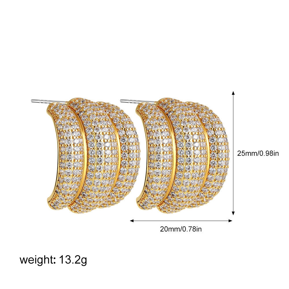 15g Weight Copper Ear Needle Material Hoop Earrings Classification 1 Pair Quantity Daily, Street Occasion Copper Material Geometric Pattern All Seasons Season Women's Gender Polished Finish Plating Design Simple Style, Classic Style Style 1 Pair Simple Style Classic Style Geometric Plating Copper Hoop Earrings 9