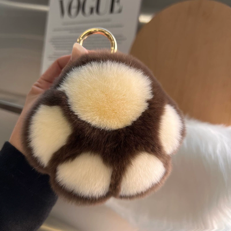 Cute brand keychain, bag decoration, with little bears, plush