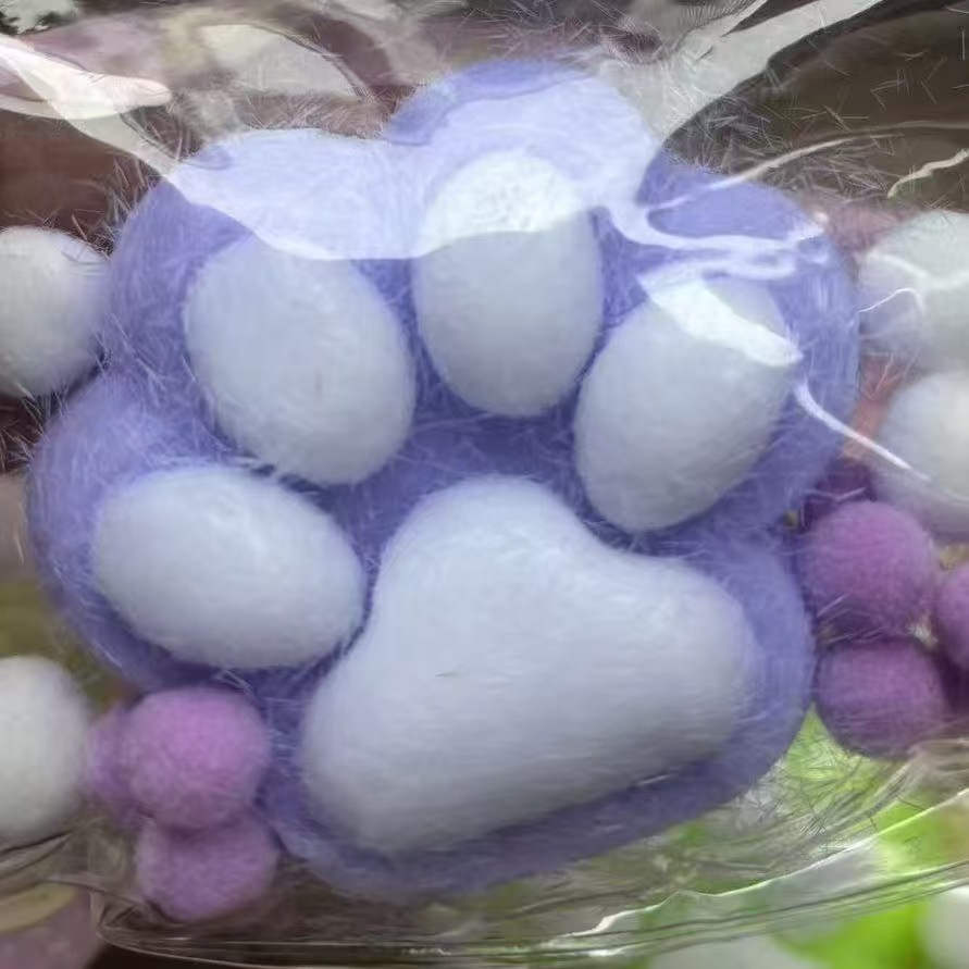 7cm 보라색 무리 고양이 발 [용지 걸림 없음]