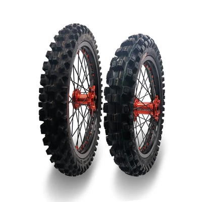 Hengjian Kavis Xinyuan X2 Off-road Motorcycle Front:21*1.85 Rear: 19*2.15 Non-slip Tire Rim Assembly (Motorcycle wheel hub) - front-21185-rear-19215-wheel-assembly