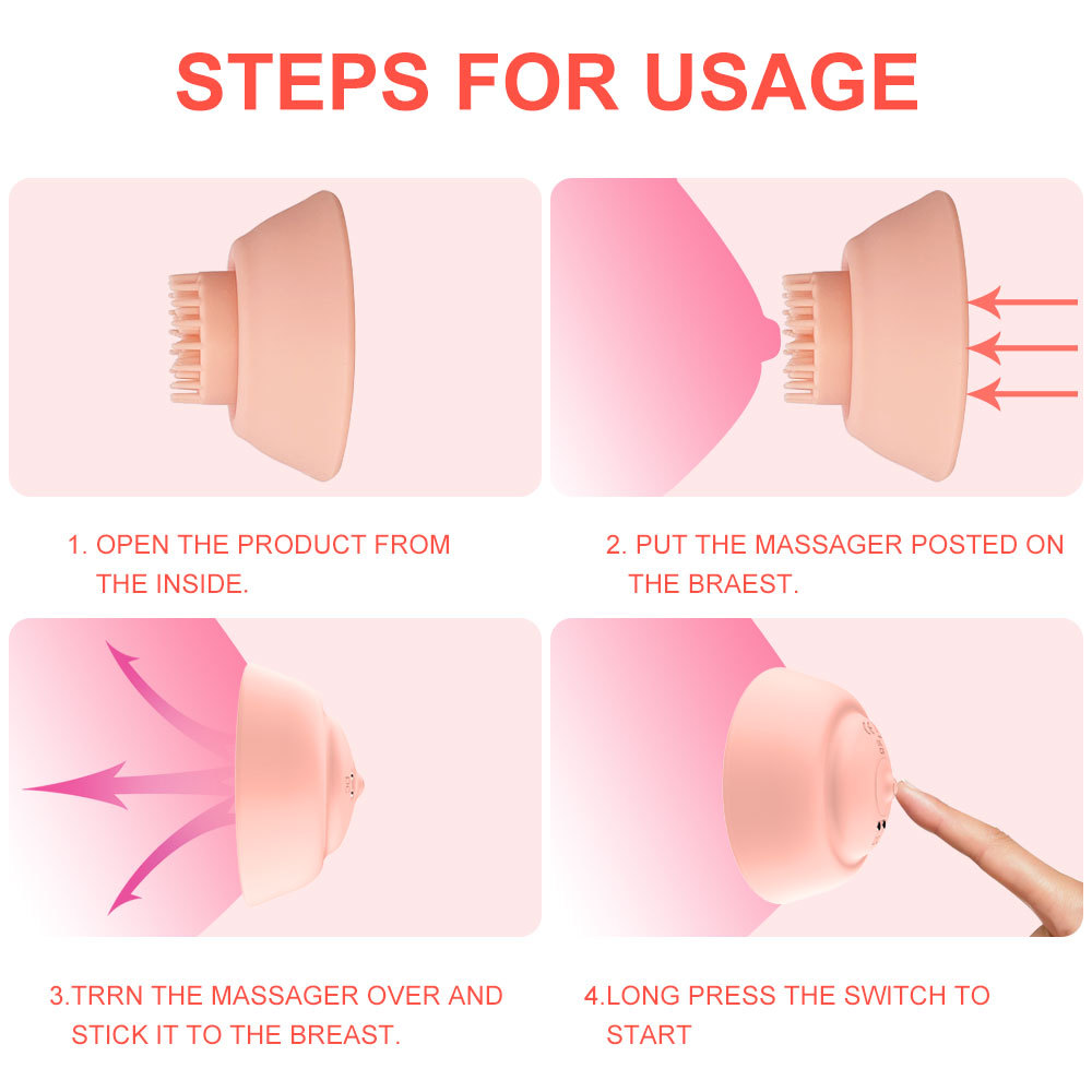 Hongchen wireless remote control charging 10-frequency shock-absorbing breast massager female breast massager adult sex toy