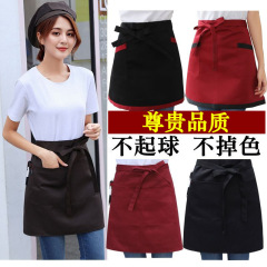 Women's Short Apron with Logo Printing, Dining-Specific Waiter Apron, Half-BodyApron for Men, Commercial Use, Wholesale