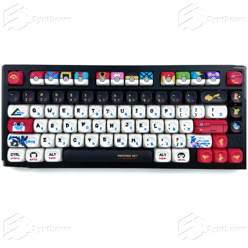 Pokémon Personalized Keycap Pbt Mechanical Keyboard Adapted to Two-Dimensional Original Five-Sided Sublimation Full Set of Highly Magnetic Shafts