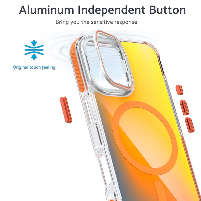 iPhone17Proスタンド落下防止携帯電話ケースに適した2色のXuncaiカメレオンSamsung S25磁気保護カバー|undefined