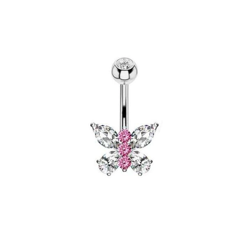 П physiological belly button piercing stainless steel with zircon, Aliexpress, ebay, Amazon