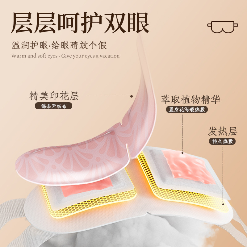 【源头工厂】米卡博古方蒸汽眼罩热敷自发加热贴遮光睡眠护眼罩|undefined
