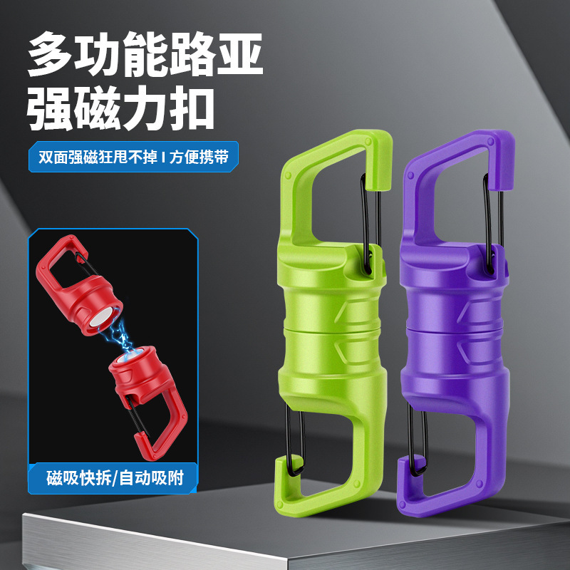 Magnetic Retractable Lanyard Anti-Loss Clip for Outdoor Backpacks and Hiking Keychains