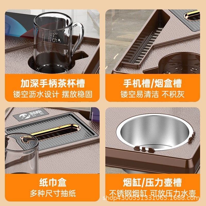 Mesa de mahjong, mesa de centro, estante de té, sala de ajedrez y cartas, mesa de café pequeña junto a la máquina de mahjong, cenicero, estante para vasos de agua, mesa de té de la casa de mahjong