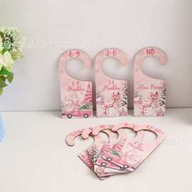 宝宝壁橱尺寸分隔器木制衣服婴儿出生公告卡成长月份里程碑木艺