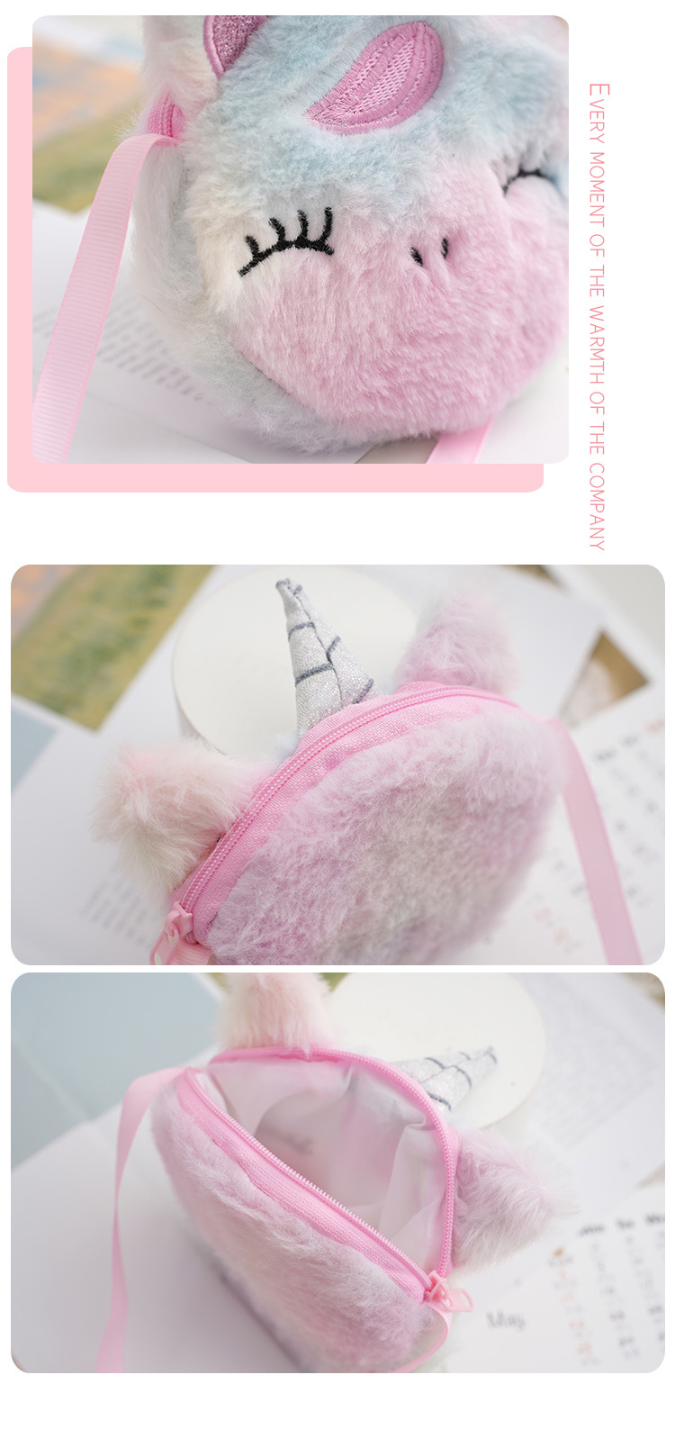 Women's Medium Plush  Cute Zipper Coin Purse display picture 1