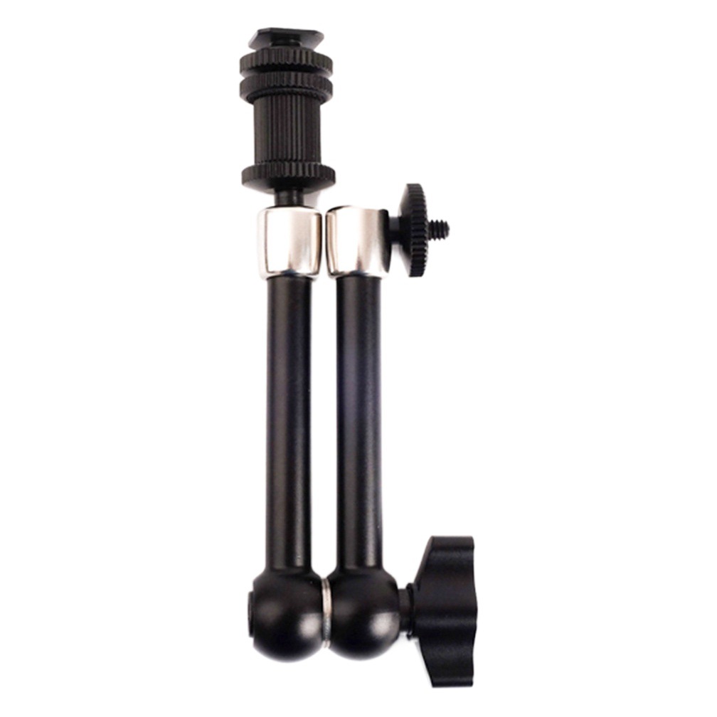 En stock zapato caliente cabeza de bola Monitor universal PTZ soporte voladizo 7 pulgadas de acero inoxidable mano extraña 11 pulgadas brazo mágico