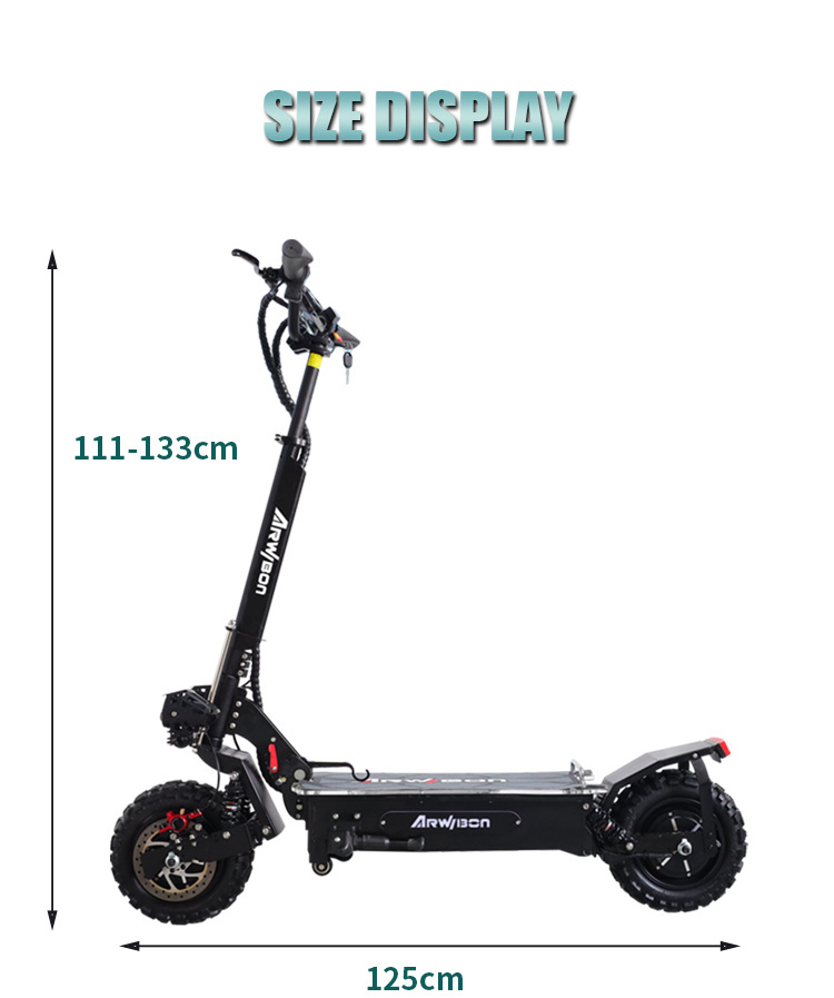 Electric Scooter with High Range, Portable and Foldable, Two-Wheeled Scooter, Lithium Battery-Powered, Performance Portable