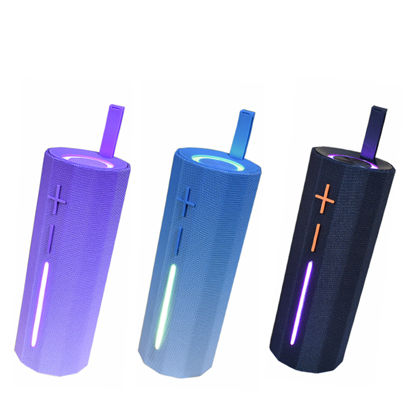 Amazon Colorful Atmosphere Light Fabric Bluetooth Speaker Tws Stereo High Volume Heavy Bass Wireless Small Speaker