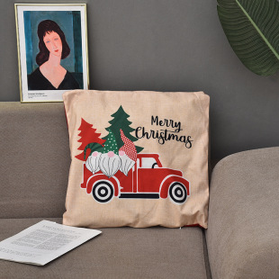2023 new Christmas decorations pillow case Christmas holiday scene layout Christmas pillow case