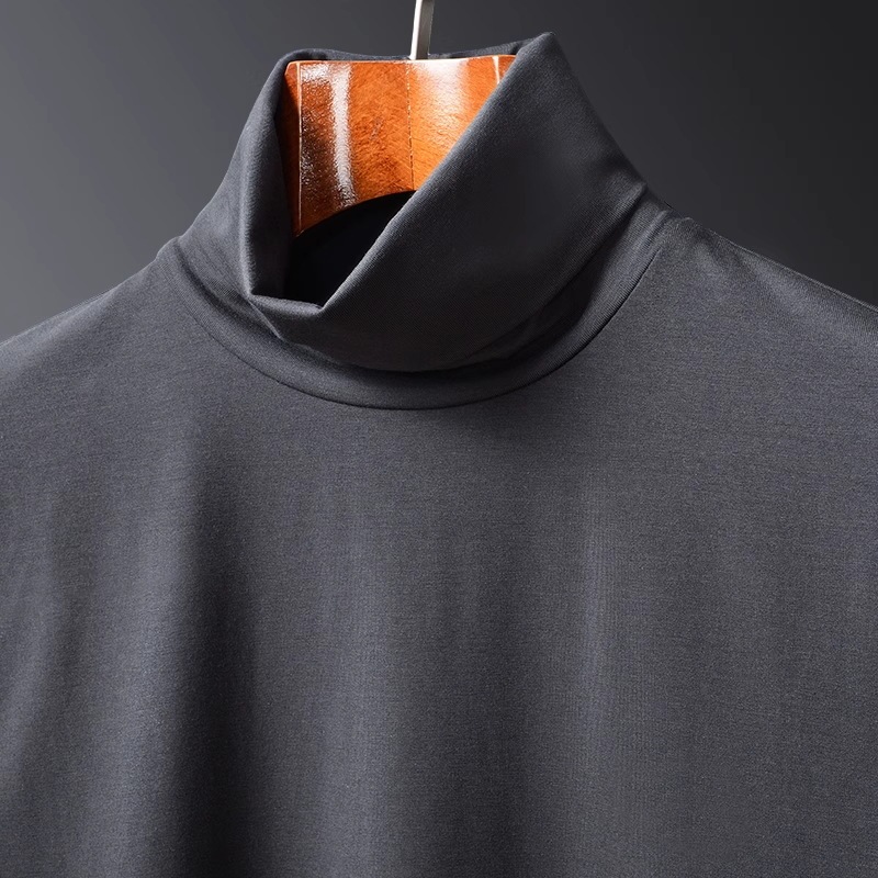 Modal Men's High-Neck Base Layer Long-Sleeve T-Shirt for Spring and Autumn, Slim-Fit Inner Wear, Men's High-Neck Base Layer Shirt Modal Men's High-Neck Base Layer Long-Sleeve T-Shirt for Spring and Autumn, Slim-Fit Inner Wear, Men's High-Neck Base Layer Shirt