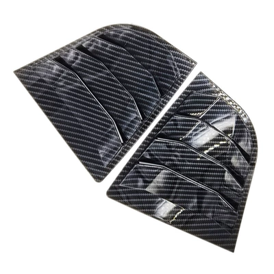 Suitable for Kia K3 Models 2013-2018 Rear Triangle Window Blinds Carbon Fiber Rear Window Carbon Fiber Pattern (Şüşə kənarı xromları/moldingləri) - kia-k3-blinds-13-18-carbon-fiber-pattern-pair