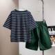 Boys' Summer Dress suit 2025 New Summer CUHK Children's Dress Boys Short-sleeved Duffy Handsome Fashionable Sports Cool