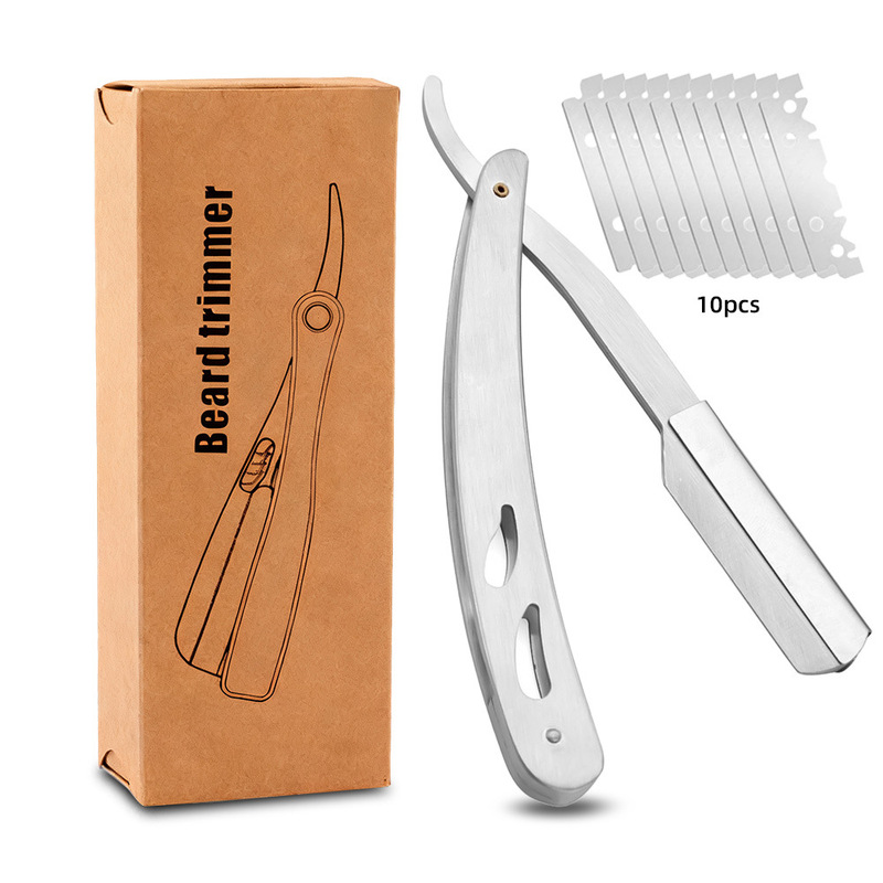 Manual Razor, Old-Fashioned Barber Shop Special Stainless Steel Razor, Men's Shaving Blade Manual Razor, Old-Fashioned Barber Shop Special Stainless Steel Razor, Men's Shaving Blade