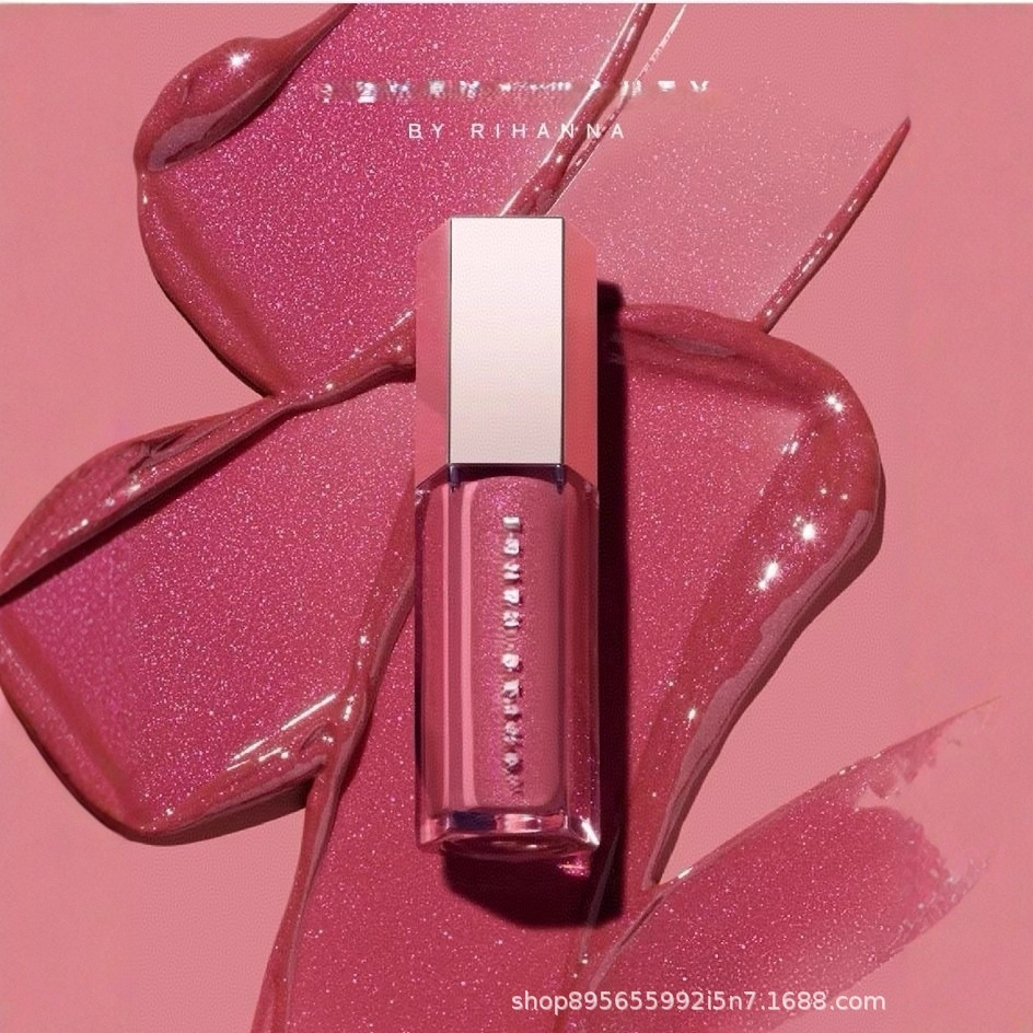 Inventario transfronterizo Rihanna esmalte labial espejo de color acuoso lápiz labial caliente lápiz labial caliente