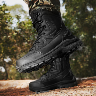 Amazon 2025 New Cross-Border Large Size Military Boots Combat Boots Outdoor Hiking Hiking Boots Training Boots Dropshipping
