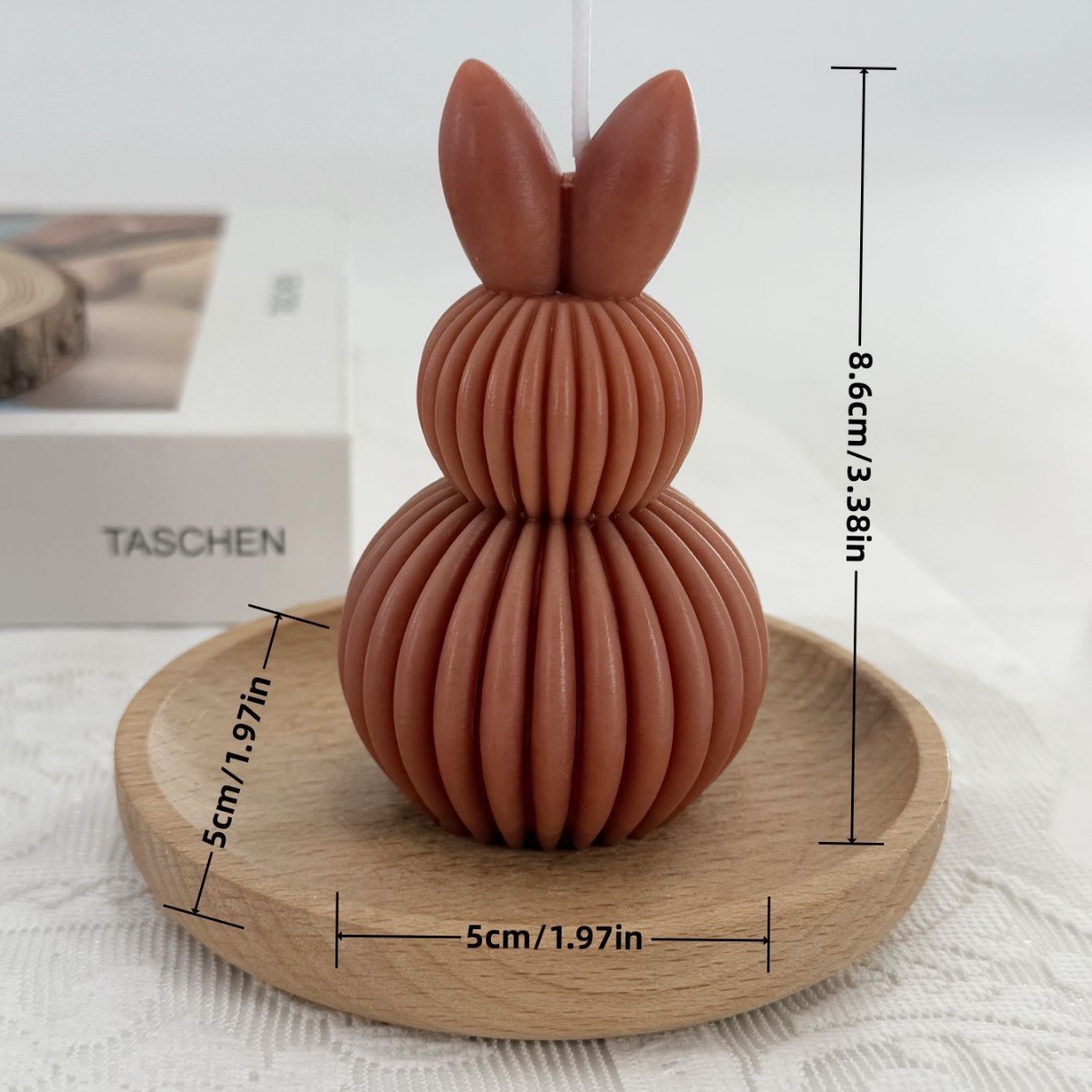 Huevos de Pascua de conejo de bananas DIY huevos de rayas hechos a mano orejas de conejo velas de cabeza de conejo, perilla de vacaciones