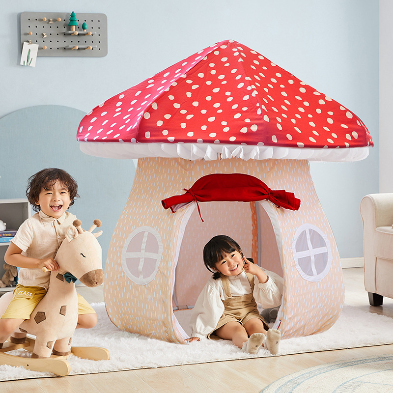 儿童蘑菇帐篷摄影道具过家家玩具娃娃小屋家居装饰私密空间游戏屋