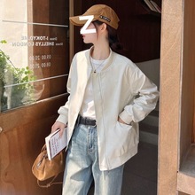 棒球服外套女2025春秋款韩系宽松百搭休闲长袖小个子洋气短款夹克