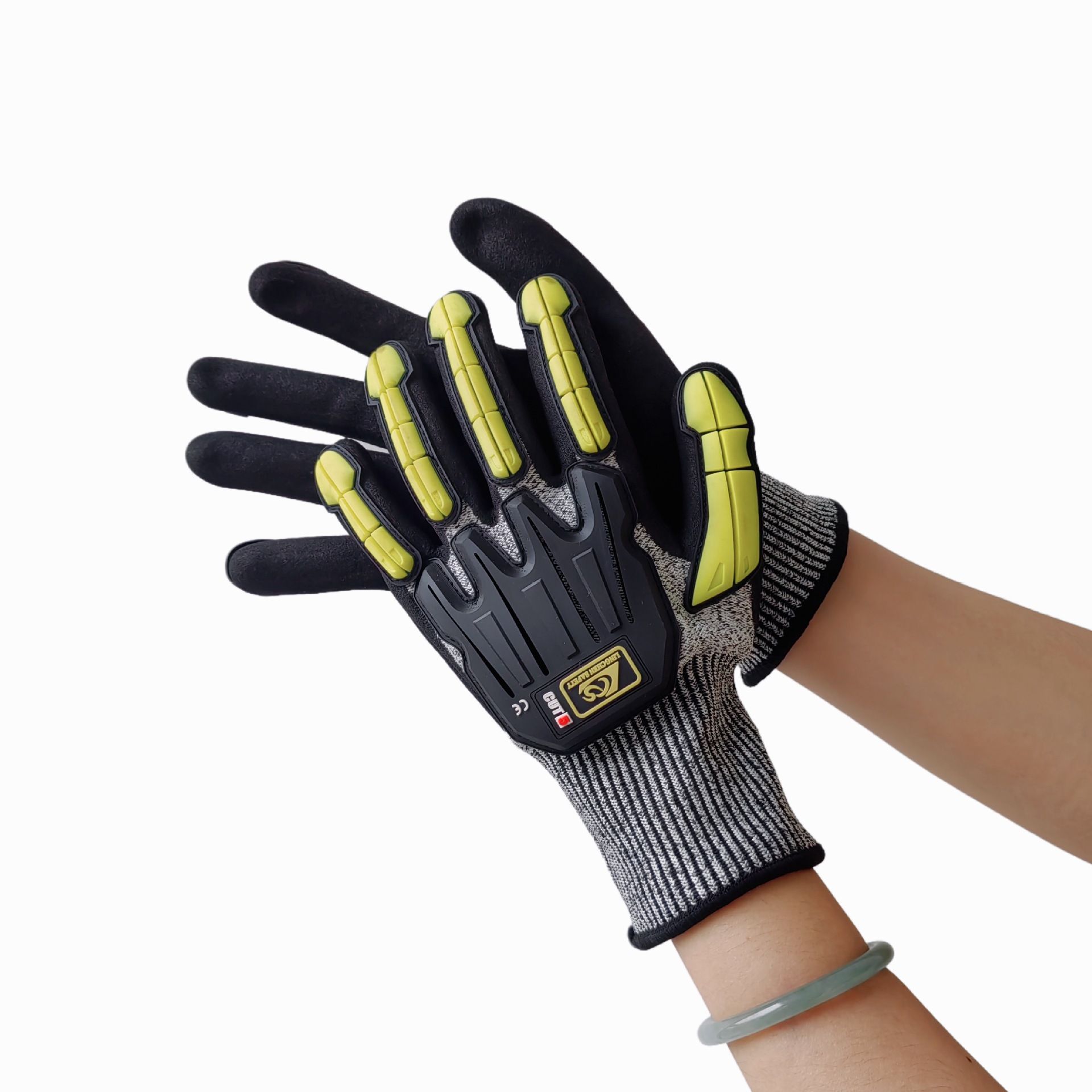 厂家运动TPR手套5级防切割防撞击骑行户外耐磨防护手套