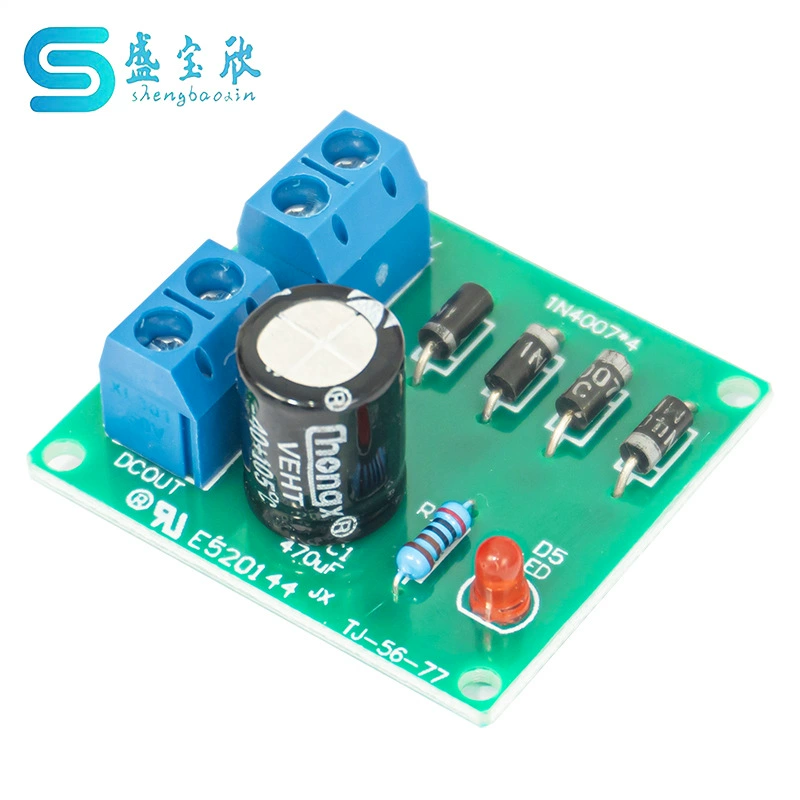 IN4007 мостовой выпрямитель однофазный полноволновой преобразователь питания переменного тока в постоянный, монтажная плата, сварочный комплект для самостоятельной сборки