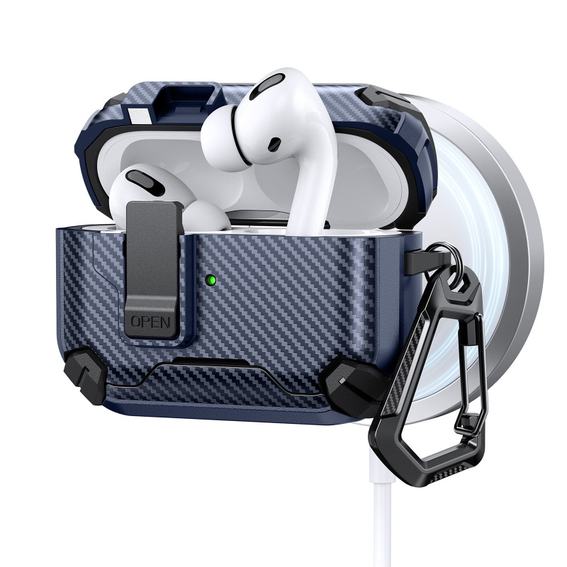 新型AirPods Pro 3保護ケース Apple AirPods 第4世代保護シェル 携帯電話スタンド 弾き出し式イヤホンケース|undefined