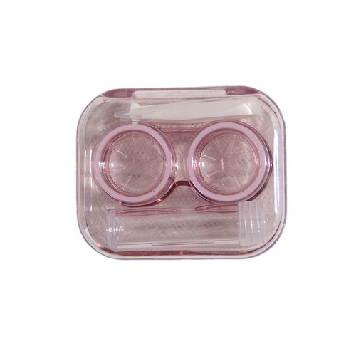 Mild ins style creative contact lens case portable transparent mini simple all-in-one companion box color contact lens double box