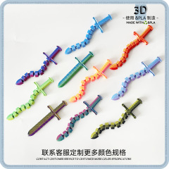 クロスボーダー起爆品mov able sword 3dプリント宝剣変形剣鞭創意プレゼント解凍関節可動