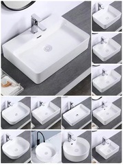 卓上洗面器陶磁器洗面器ホテル芸術盆トイレ方形楕円家庭用洗面器風呂