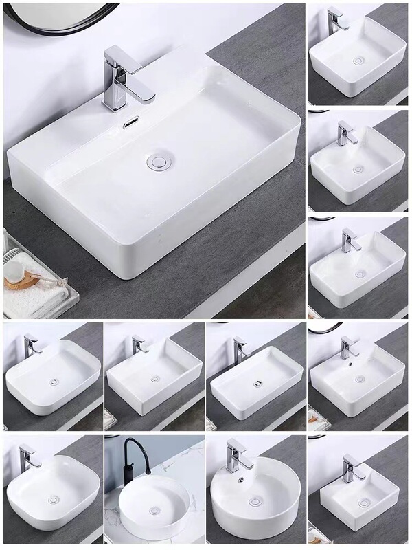 Table Basin Wash Basin Ceramic Washbasin Hotel Art Basin Bathroom Square Oval Household Bathroom Table Basin Wash Basin Ceramic Washbasin Hotel Art Basin Bathroom Square Oval Household Bathroom