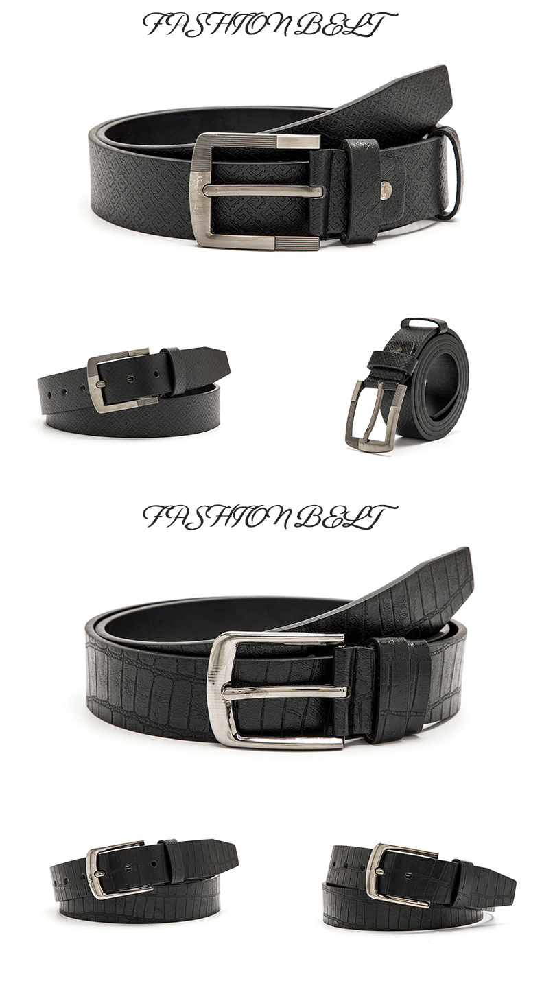 Fashion Leather Alloy Pin Buckle Decor Men's Belt Wholesale Nihaojewelry display picture 10