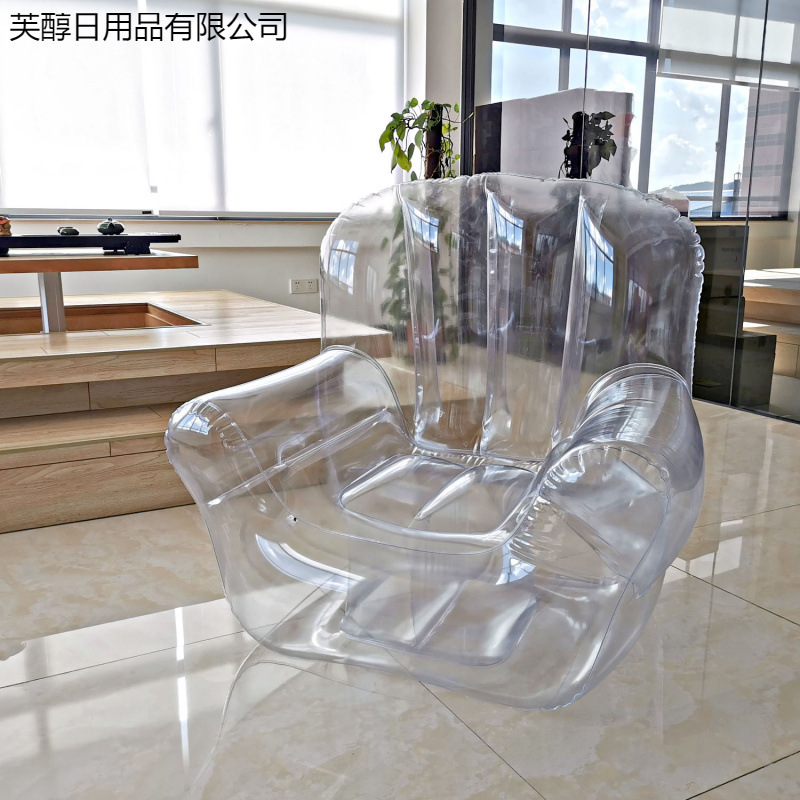 创意艺术女皇透明网红ins风沙发欧式厂家直销单人椅充气摄影道具|undefined