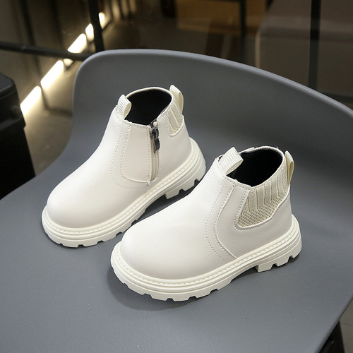 Children's Martin Boots Autumn/Winter New Women's Short Boots British Style Girls Fashion Single Boots Soft Sole Boys Leather Boots