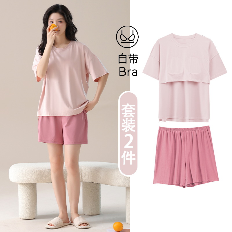 RC3001 라이트핑크 + 러버핑크 쇼츠 (가슴패드 포함)