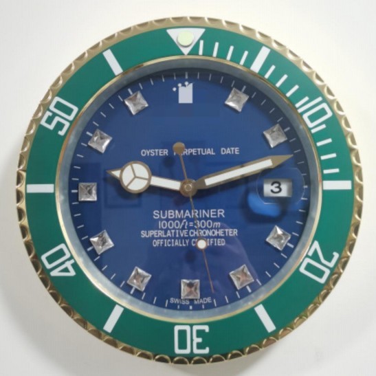 壁掛け時計 14inch 金属夜光時計 ステンレススチール カレンダー リビングルーム壁掛け時計 壁掛け式 海外購入代理店|undefined