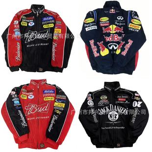 F1 Racing Suit Embroidered Racing Suit Motorcycle Suit Cycling Suit Embroidered Casual Long-Sleeved Winter Clothing Cotton Clothing Ford Racing Suit