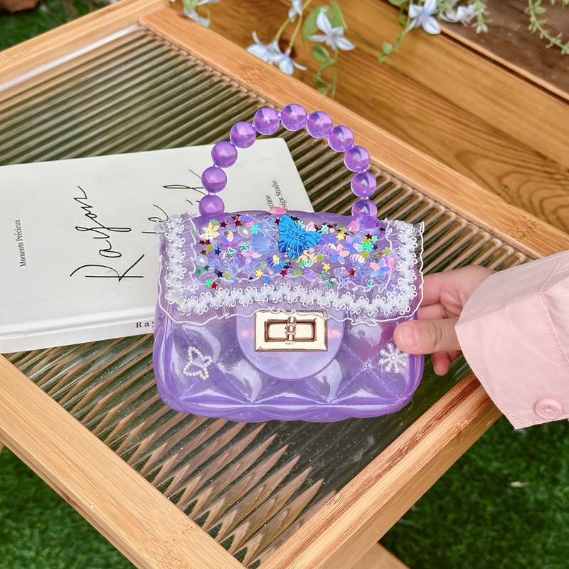 Juguetes hechos a mano DIY para niños bolsas de material de jelly bolsas de niñas bolsas de mano lindas bolsas de hombro juguetes hechos a mano